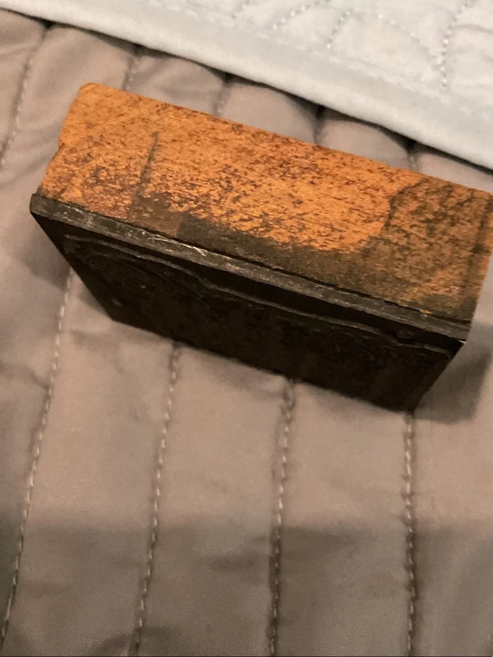 Vintage letterpress printing block.